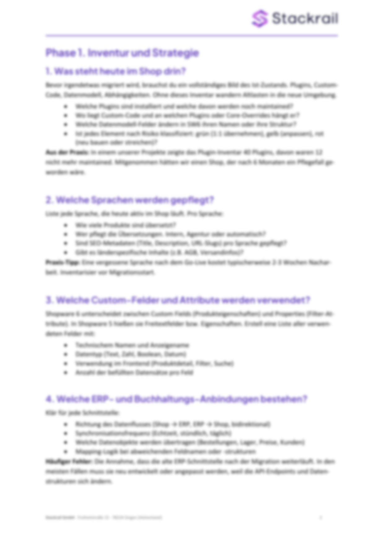 Vorschau: Shopware-Migrations-Checkliste