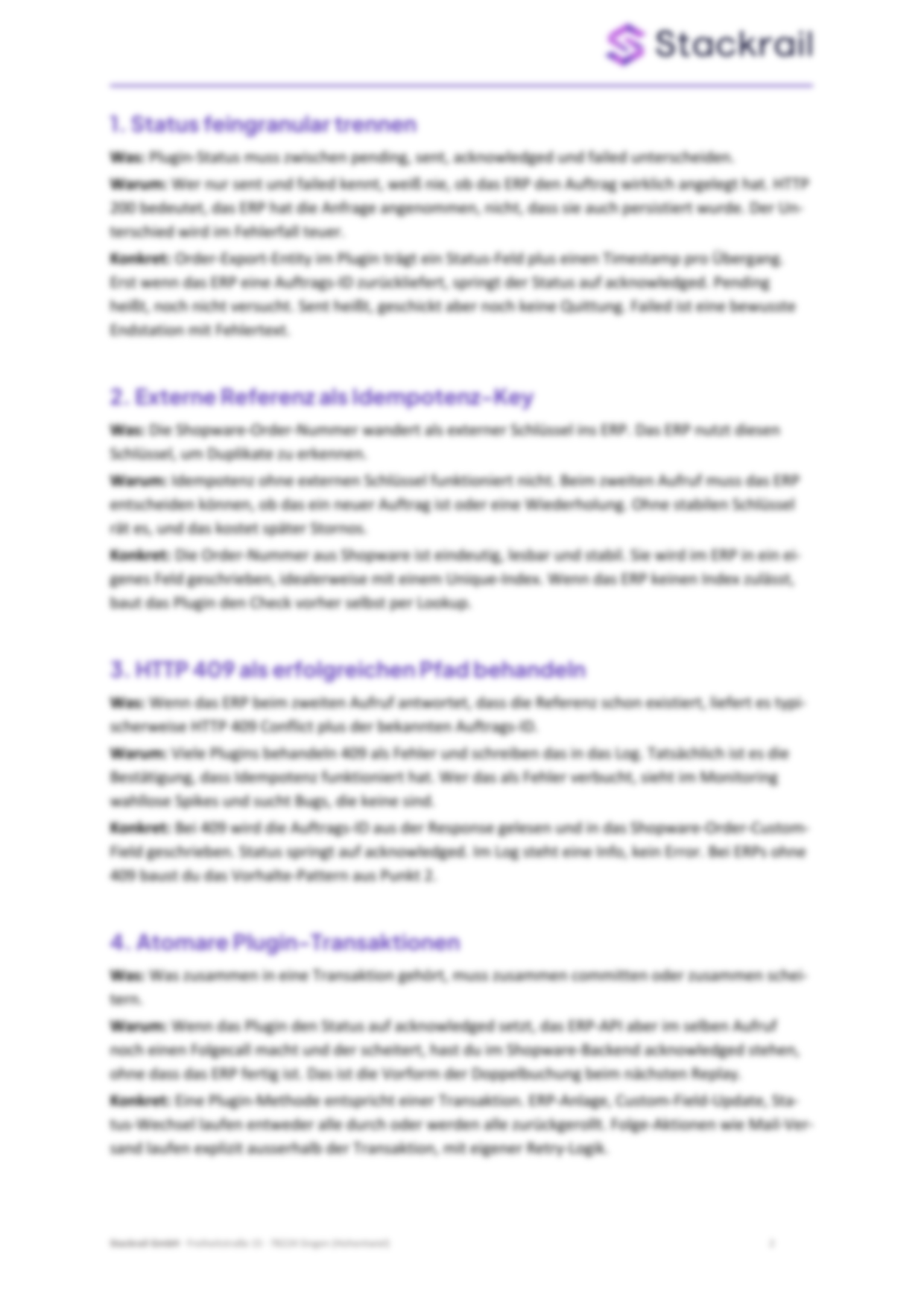 Vorschau: Order-Export Shopware ins ERP, 8 Punkte