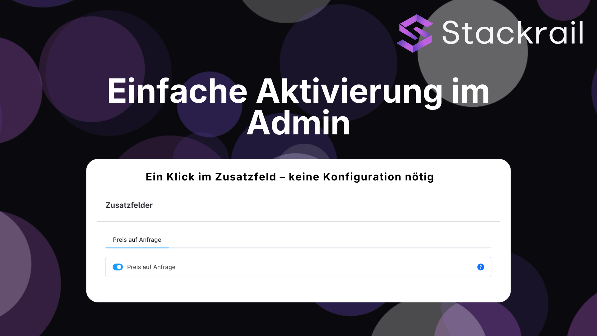 Shopware Admin Zusatzfeld zur Aktivierung des Preis auf Anfrage Plugins am Produkt